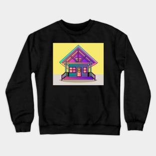 Illustration Dream House Villa Color Effects Crewneck Sweatshirt